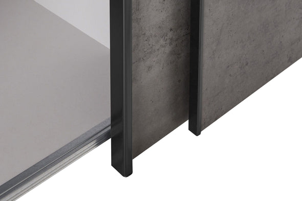 Dulap Narago cu 4 usi, culoare stejar-beton, 270 cm latime - LunaHome.ro