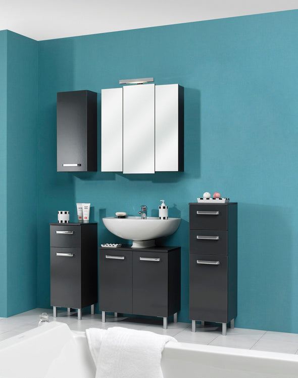 Dulap Quickset 311 din Pal antracit lucios 100,5 cm inaltime - LunaHome.ro