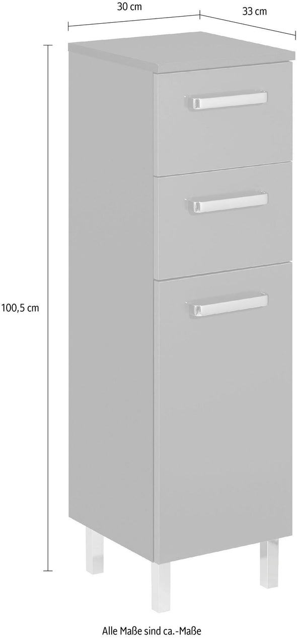 Dulap Quickset 311 din Pal antracit lucios 100,5 cm inaltime - LunaHome.ro