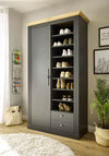 Dulap de hol »Westminster« gri inchis din MDF, 108 cm latime - LunaHome.ro