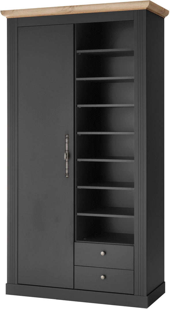 Dulap de hol »Westminster« gri inchis din MDF, 108 cm latime - LunaHome.ro