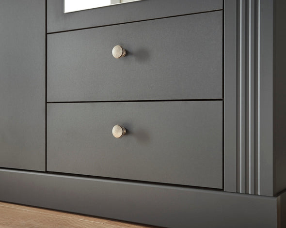 Dulap de hol »Westminster« gri inchis din MDF, 108 cm latime - LunaHome.ro