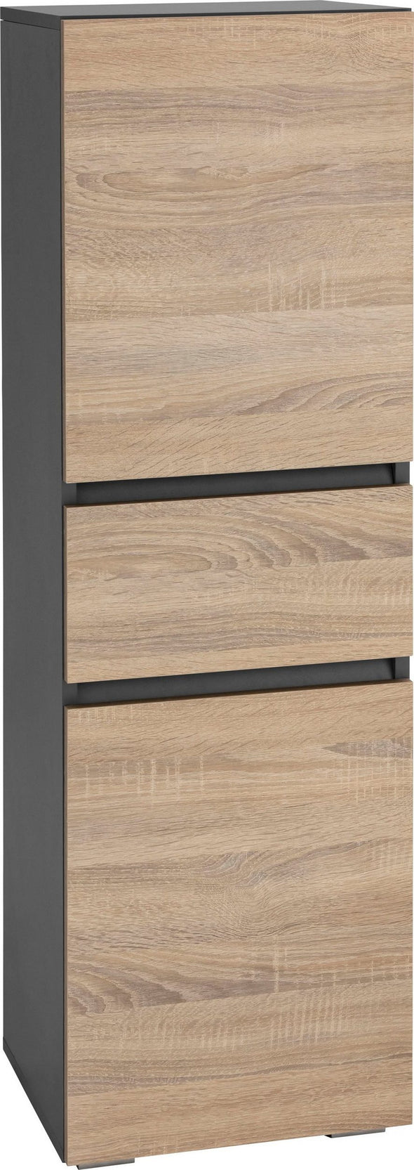 Dulap midi de baie, Wisla, înălțime 130 cm, cu 2 uși și 1 sertar - LunaHome.ro