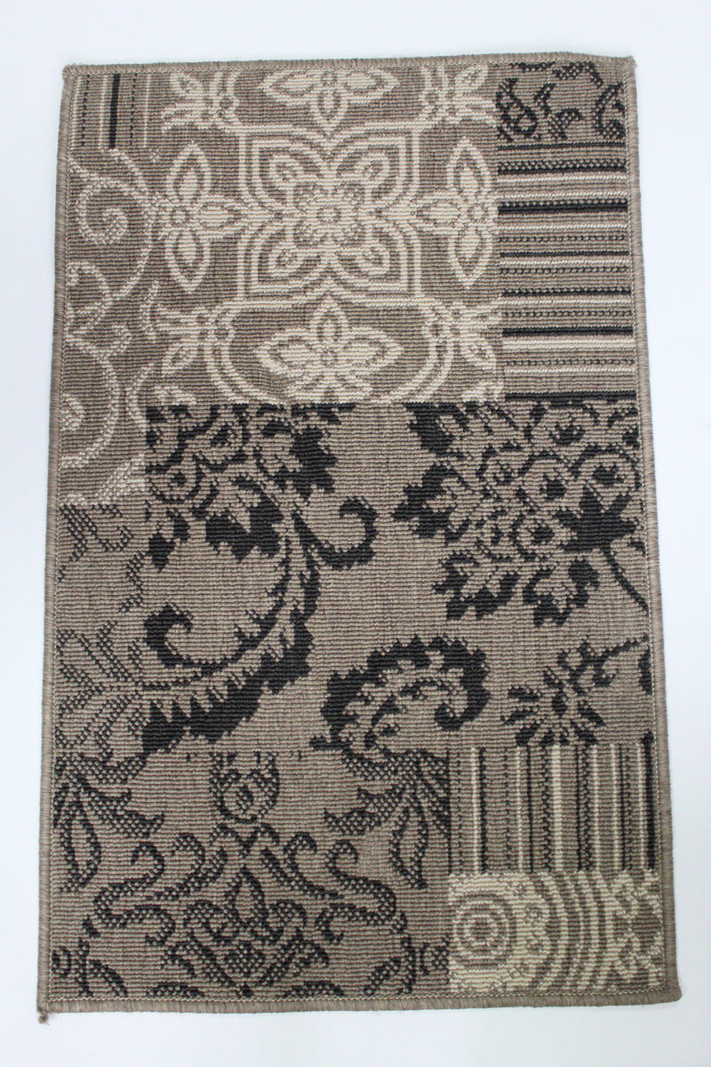 Covor/traversă maro cu model floral