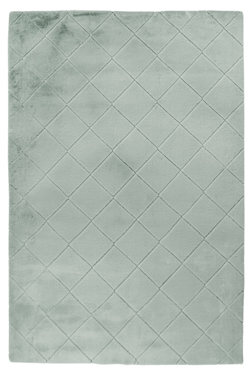 Covor de blana sintetica Impulse , verde cu model 3D, 120x170 cm - LunaHome.ro