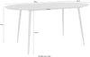 Masă »Eadwine« cu blat din MDF, aspect de marmura si picioare negre, 160x90 cm - LunaHome.ro