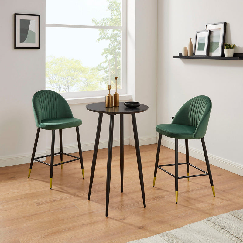 Masa de bar »Eadwine«, blat din MDF, cadru metalic, inaltime 90 cm - LunaHome.ro