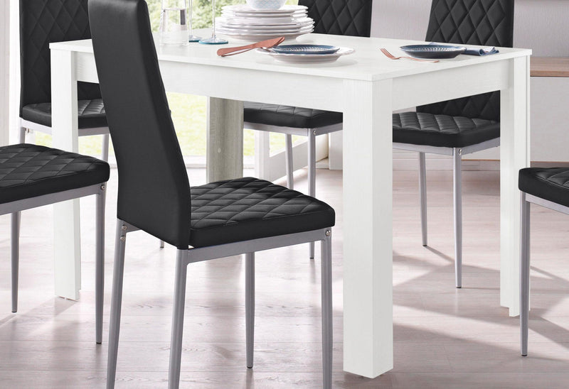 Masa de sufragerie Lynn alba, 120 cm lungime - LunaHome.ro