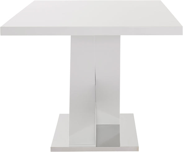 Masa de sufragerie »Ali«, latime 160 cm, alb lucios, placa de baza metalica - LunaHome.ro