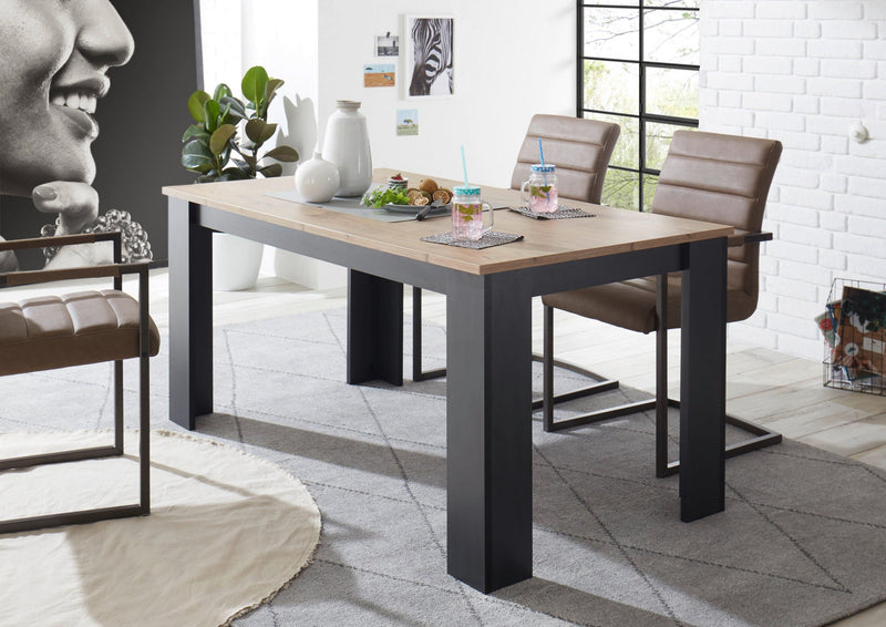 Masă de sufragerie »BRÜGGE« cu aspect de lemn, 158x88 cm - LunaHome.ro