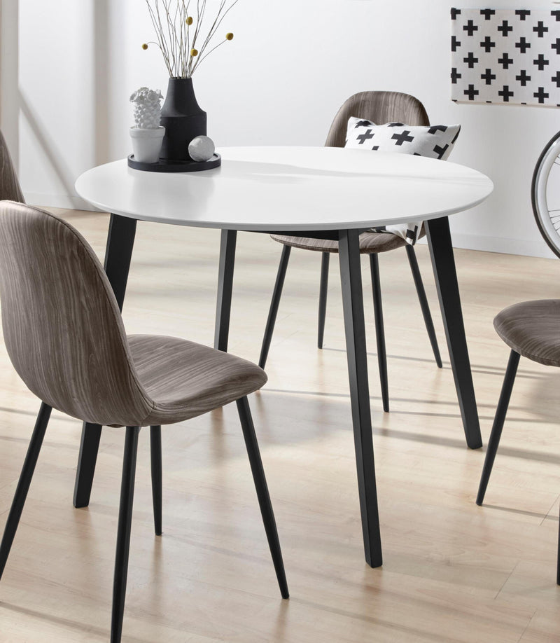 Masa de sufragerie »Cody«, cu picioare din lemn masiv, blat din MDF, 105 cm - LunaHome.ro