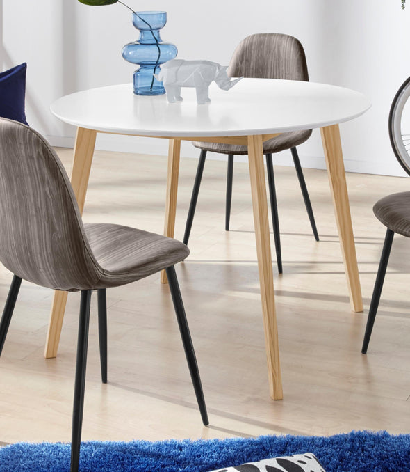 Masa de sufragerie »Cody«, cu picioare din lemn masiv, blat din MDF, 105 cm - LunaHome.ro