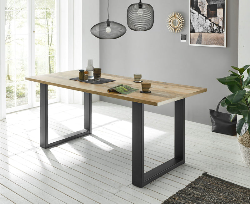 Masa de sufragerie »SHERWOOD«, cu aspect de lemn, 180x80 cm - LunaHome.ro