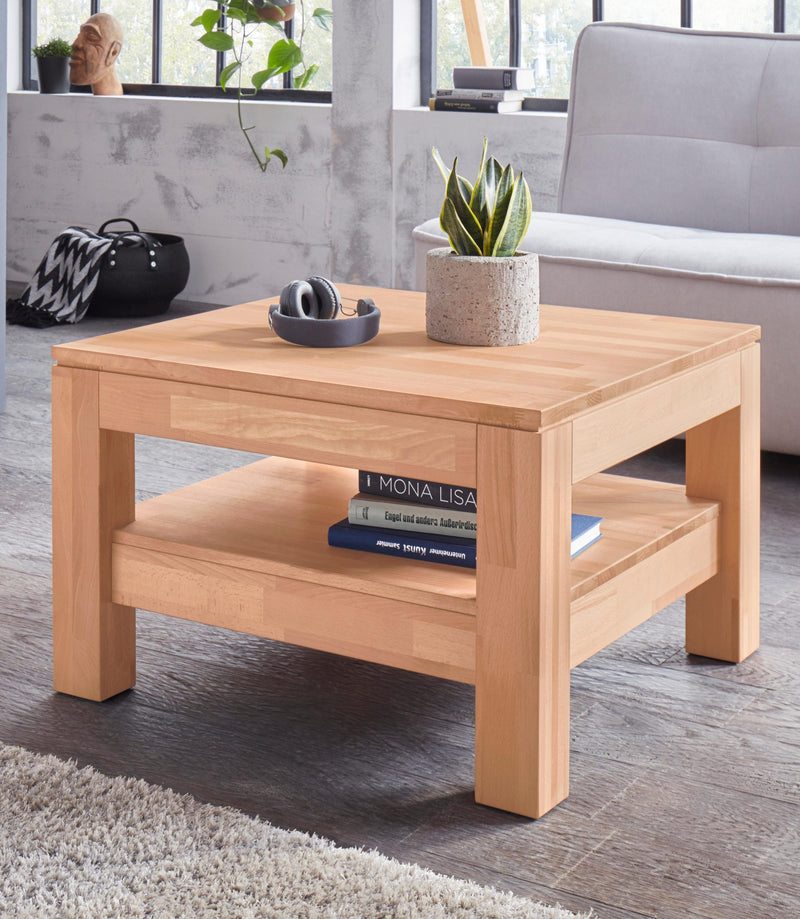 Masuta de cafea Woltra Silkeborg, din lemn de fag, latime 70 cm - LunaHome.ro
