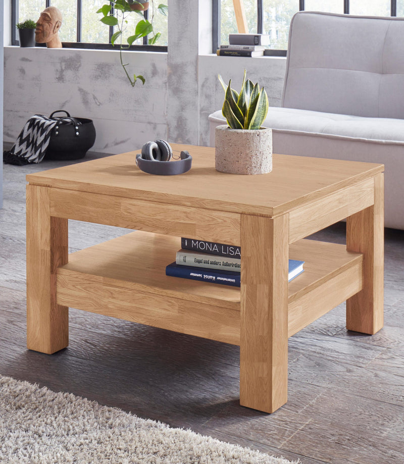 Masuta de cafea Woltra Silkeborg, din lemn de stejar, latime 70 cm - LunaHome.ro