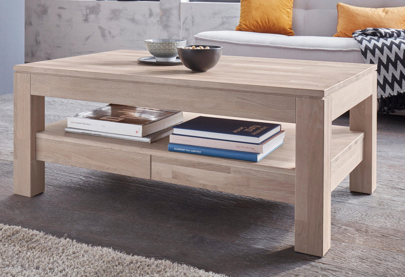 Masuta de cafea Woltra Silkeborg, din lemn de stejar iberic, latime 110x70 cm - LunaHome.ro