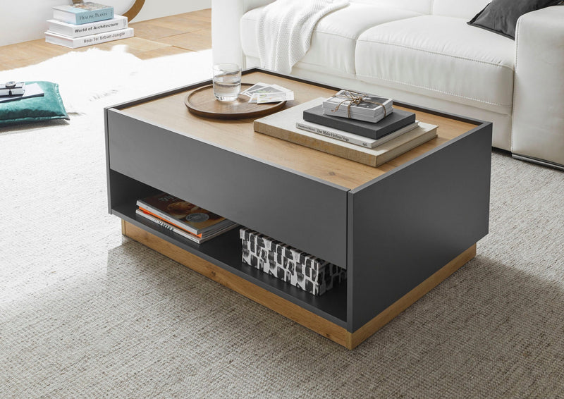 Masuta de cafea »City Giron« cu 2 culori, aspect de lemn, 90x60 cm - LunaHome.ro