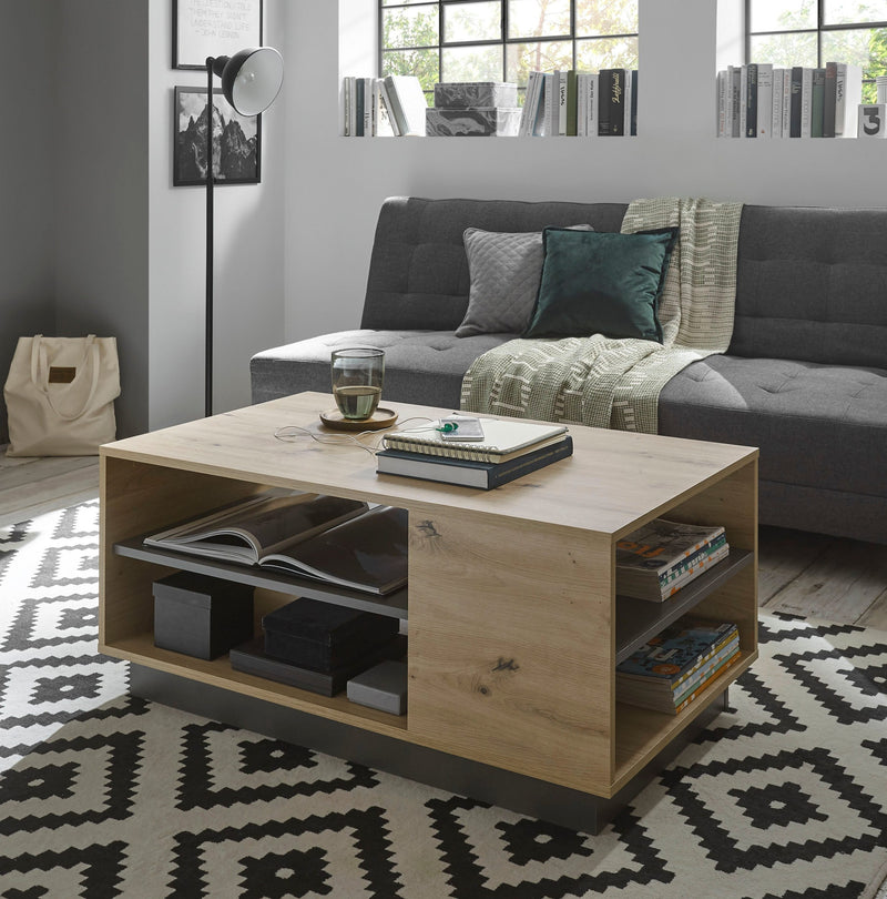 Masuta de cafea »Clair« culoare stejar si grafit, 100x60 cm - LunaHome.ro