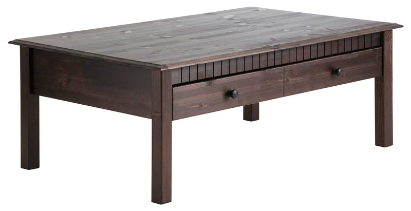 Masuta de cafea »Lisa«, din lemn masiv de pin maro inchis, latime 110 cm - LunaHome.ro