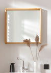 Oglinda cu rama adanca Jorrick, cadru din lemn masiv de pin, latime 60 cm - LunaHome.ro