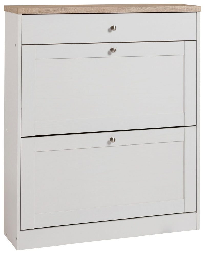 Pantofar Heide din PAL alb, 90 cm latime - LunaHome.ro