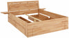 Pat din lemn de fag »Sabrina« cu depozitare si rafturi incluse, 160x200 cm - LunaHome.ro