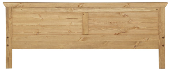 Pat din lemn masiv Indra, cu freze decorative, 180x200 cm - LunaHome.ro