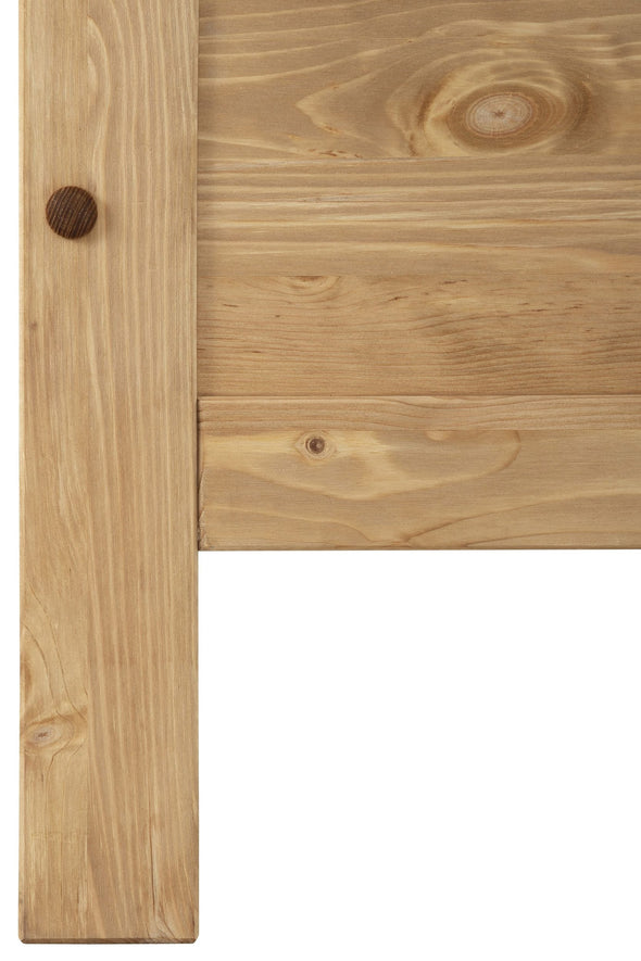 Pat din lemn masiv Indra, cu freze decorative, 180x200 cm - LunaHome.ro