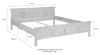 Pat din lemn masiv Indra, cu freze decorative, 180x200 cm - LunaHome.ro