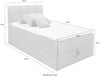 Pat tapițat Granada, inclusiv cutie de pat și topper, 120x200 cm - LunaHome.ro