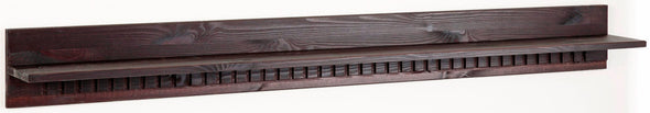 Poliță de perete »Cubrix«, din lemn masiv de pin maro inchis, 130 cm lungime - LunaHome.ro