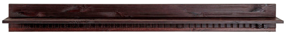 Poliță de perete »Cubrix«, din lemn masiv de pin maro inchis, 130 cm lungime - LunaHome.ro