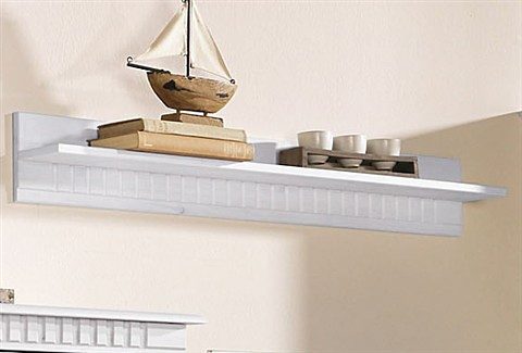 Polita de perete Cubrix din lemn de pin alba, 90 cm - LunaHome.ro