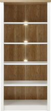 Raft biblioteca »Beauvais« alb si stejar, din MDF, 90 cm latime - LunaHome.ro