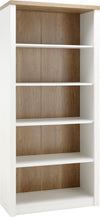 Raft biblioteca »Beauvais« alb si stejar, din MDF, 90 cm latime - LunaHome.ro