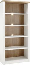 Raft biblioteca »Beauvais« alb si stejar, din MDF, 90 cm latime - LunaHome.ro