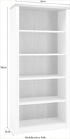 Raft biblioteca »Beauvais« alb si stejar, din MDF, 90 cm latime - LunaHome.ro