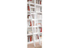 Scara alba din lemn pentru biblioteca Bergen, 6 trepte, 188 cm inaltime - LunaHome.ro