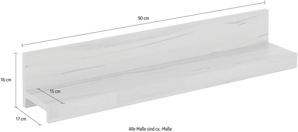 Set 2 polite de perete Woltra Falco, fag, 90 cm lungime - LunaHome.ro