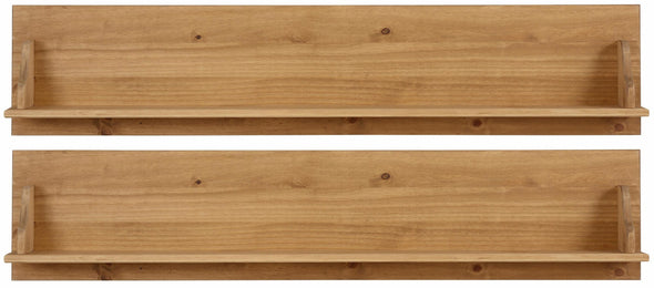 Set 2 rafturi de perete Melissa, din lemn de pin, 120 cm lungime - LunaHome.ro