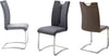 Set 2 scaune Artos MCA cu husa textila gri si cadru de oțel inoxidabil - LunaHome.ro
