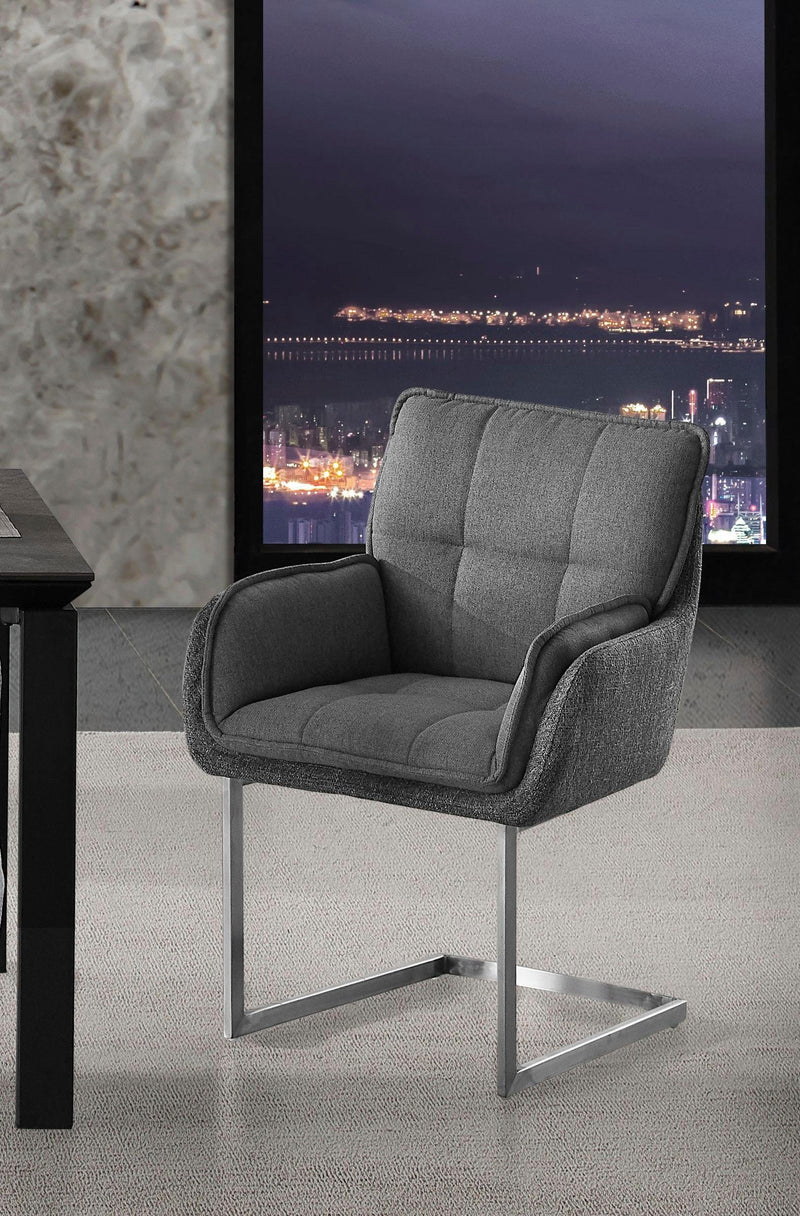 Set 2 scaune Durham cu aspect modern, cu baza metalica - LunaHome.ro