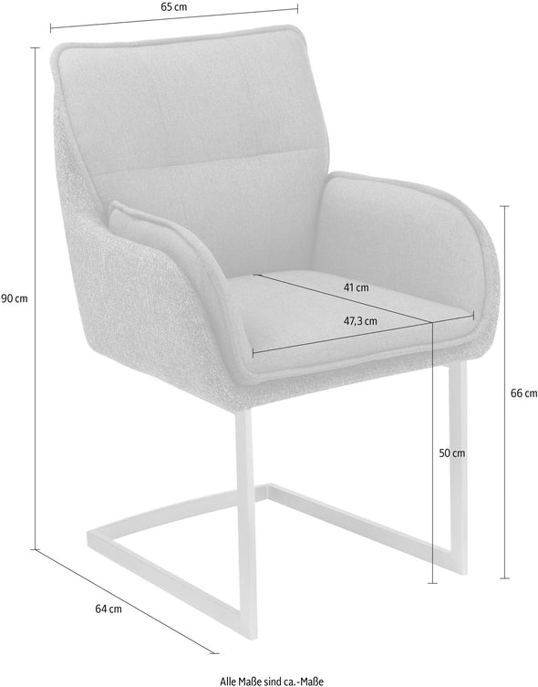 Set 2 scaune Durham cu aspect modern, cu baza metalica - LunaHome.ro