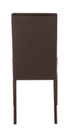 Set 2 scaune Lucca din piele ecologica maro inchis cu picioare din lemn - LunaHome.ro