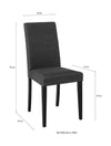 Set 2 scaune Lucca din piele ecologica maro inchis cu picioare din lemn - LunaHome.ro