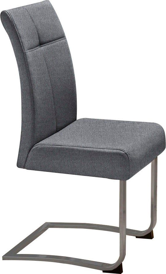 Set 2 scaune RAB tapitate gri cu picioare metalice - LunaHome.ro
