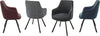 Set 2 scaune Sassello tapitate, cu picioare din metal - LunaHome.ro