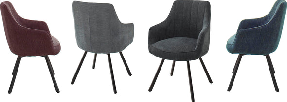 Set 2 scaune Sassello tapitate, cu picioare din metal - LunaHome.ro