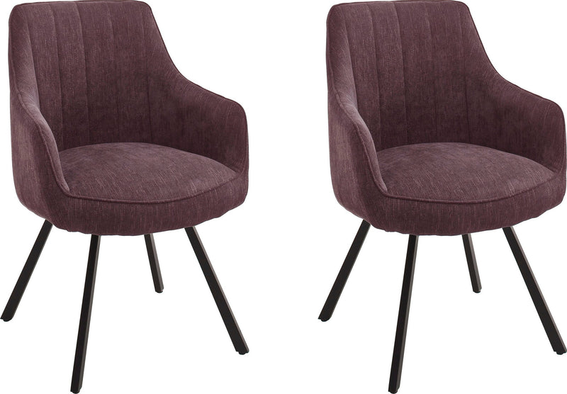 Set 2 scaune Sassello tapitate, cu picioare din metal - LunaHome.ro