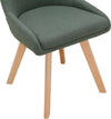 Set 2 scaune »Dilla« husă verde inchis, ușor de întreținut, cadru picior din stejar masiv - LunaHome.ro